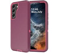DHSVEN for Samsung Galaxy S22 Case, Shockproof and Drop-Proof Non-Slip, Heavy Duty Protective Case for Samsung S22, 6.1 Inch (Purple/Pink)