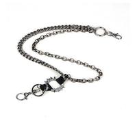 DHSWNNG Jean Chain, Unisex Gothic Punk Trouser Chains Hip Hop Pants Chains Double Layer Pocket Keychain with Lobster Clasps for Keys Belt Loop Purse Handbag