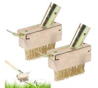 DHSWNNG Pack of 2 Joint Brush, Steel Brush, Joint Scraper, Weed Grout Cleaner, Weed Brush, Garden Broom for Removing Grass, Moss, Plates, Joints, Wall Edges
