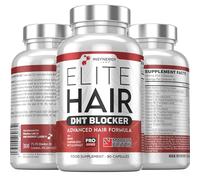 DHT Blocker Elite Hair, Hair Growth Supplement | #1 Advanced Hair Supplements for Women & Men | DHT Blocker Tablets Hair Growth Vitamins | 90 Capsules 16 Ingredients in 1