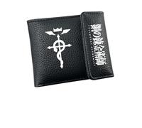 DHUAOPCK for Fullmet-al Alchemi-st Wallets for Boys, Anime 3D Printed PU LeatherWallet, Purse for Fans Boys Girls, Faux(A5)