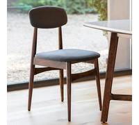 Dhuburi Mid Century Walnut Dining Chair (Set of 2) dark wood