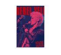 DHUQWEYWQEB Billy Idol4 Poster Wall Art Canvas Cover Vintage Aesthetic Poster Home Decor for Living Room Bed Room 24x36inch(60x90cm) Unframe-style