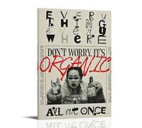 DHUQWEYWQEB Everything Everywhere All At Once Poster Wall Art Canvas Cover Vintage Aesthetic Poster Home Decor for Living Room Bed Room 24x36inch(60x90cm) Frame-style