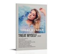 DHUQWEYWQEB Treat Myself by Meghan Trainor Poster Wall Art Canvas Cover Vintage Aesthetic Poster Home Decor for Living Room Bed Room 08x12inch(20x30cm) Frame-style