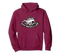 DHV Magellan Badge Death Stranding 2 Exclusive for Game Fans Pullover Hoodie, Adult Unisex, Burgundy, X-Large