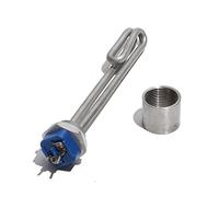 DHVIJA 1 Inch BSP/NPT Heating Element With Accessory 220~240V Screw In Type Immersion Water Heater For Water Boiler 304SUS 1KW/2KW/3KW joyous (Size : B-1 Inch NPT 220-240V, Color : 2KW 190mm)