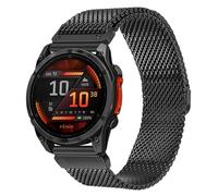 Dhwazz Men's Band for Fenix 8 47mm / E / 7/6 Pro / 5 Plus Smart Watch, 22mm Quick Fit Strap Milanese Magnet Stainless Steel Bands for Garmin Instinct 3 Solar 45mm / Epix Pro 47mm