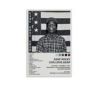 DHWDPO ASAP Poster Rocky Album Live Love ASAP Poster Canvas Wall Art Decor Painting for Home Living Room Bedroom 16x24inch(40x60cm) Unframe-style