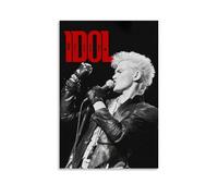 DHWDPO Billy Poster Idol Singer Vintage Black And White Poster Canvas Wall Art Decor Painting for Home Living Room Bedroom 12x18inch(30x45cm) Unframe-style
