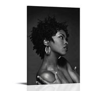 DHWDPO Lauryn Poster Hill Black And White Vintage Poster Canvas Wall Art Decor Painting for Home Living Room Bedroom 16x24inch(40x60cm) Frame-style