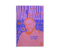 DHWDPO Mac Poster Miller Rapper Vintage Poster Canvas Wall Art Decor Painting for Home Living Room Bedroom 12x18inch(30x45cm) Unframe-style