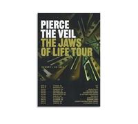 DHWDPO Pierce The Veil Poster 2024 Tour Poster Canvas Wall Art Decor Painting for Home Living Room Bedroom 12x18inch(30x45cm) Unframe-style