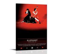 DHWDPO The White Poster Stripes-Elephant-Album Poster Canvas Wall Art Decor Painting for Home Living Room Bedroom 12x18inch(30x45cm) Frame-style