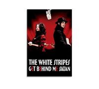 DHWDPO The White Poster Stripes-Get Behind Me Satan-Album Poster Canvas Wall Art Decor Painting for Home Living Room Bedroom 24x36inch(60x90cm) Unframe-style
