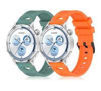 DHWGang 2 Pcs Bands Compatible with Huawei Watch GT 5/4/3/2 46mm, Silicone Replacement Bands for GT5 PRO 46mm Sport Band, 22mm, 220 mm, Silicone Zinc Alloy, No Gemstone