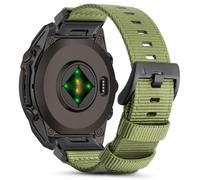 DHWGang 26mm Quick Fit Nylon Wristband Compatible with Fenix 8 51MM/7X Pro/7X/6X Pro/6X/5X Plus/5X, Soft Comfortable Waterproof Breathable Durable Straps for Tactix 8 Solar 51mm/Quatix 8 51mm, green