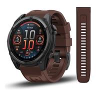 DHWGang 26mm QuickFit Strap Compatible with Fenix 5X/5X Plus/6X/6X Pro/7X/7X Pro/Fenix 8 51MM, Sports Straps for Quatix 8 51mm/ Tactix 8 Solar 51mm Silicone Bracelet, brown, 26mm QuickFit, Classic