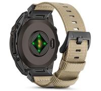 DHWGang Nylon Strap Compatible with Garmin Fenix 8 47mm/7Pro/7/6Pro/6/5/5Plus, Soft Comfort Waterproof Breathable Military Grade Durable Bracelet, 22mm QuickFit for Forerunner 970/965/955/945, khaki