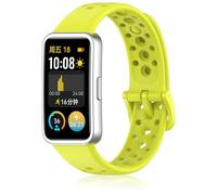 DHWGang Silicone Strap Compatible with Huawei Band 10 9 8, Sport, Soft, Ventilation Hole Design, Smartwatch Replacement Straps, Official green, Modern