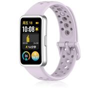 DHWGang Silicone Strap Compatible with Huawei Band 10 9 8, Sport, Soft, Ventilation Hole Design, Smartwatch Replacement Straps, Official Purple, Modern