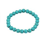DHYANARSH Natural Phiroza Stone Bracelet 8mm - Gorgeous Healing Gemstones for Men/Women, M, Gemstone, Agate