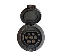 DHYAWUER 1 PCS EV Charging Socket 4 Point Fixed European Standard IEC 62196-2 32A 3 Phase AC
