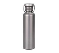 DHYAWUER 750ml Titanium Water Bottle Outdoor Camping Supplies Tourism Sports Cycling Hiking Camping Water Bottle with Cup Sleeve