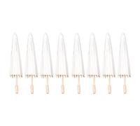 DHYAWUER 8PCS Paper Parasol Wedding Umbrella Party Favor 40cm Bamboo Umbrellas for Bridal Shower Centerpieces Photo Props