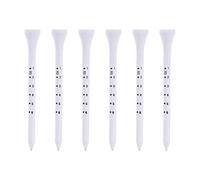 DHYUACN Golf Tees 50PCS Professional Golf Tees 83mm White Wooden Tee Striped Digital Scale Accesories Training Aids