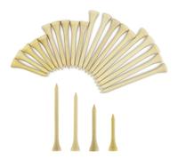 DHYUACN Golf Tees Pack 100 Pcs Golf Tees 4 Sizes Wooden Bamboo Ball Holder Wholesale Accessories Tee Practice(54mm wooden tees)