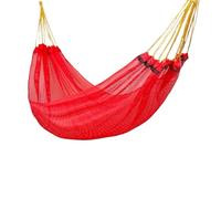 DHYUACN Hammock Hammock Single-person Adult Outdoor Ice Silk Mesh Student Dormitory Mesh Hammock Foldable Hanging Chair Portable Sleeping Bed(Red)