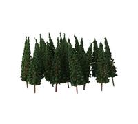 DHYUACN Plastic Model Trees 10 Pieces Model Tree Plastic Pyramid 1:25 Train Railway Scenery Landscape for Dollhouse Decoration Pine