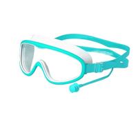 DHYUACN Swimming Goggles Big Frame Anti-Fog Swimming Goggles Pool & Beach Eyewear(Green white)