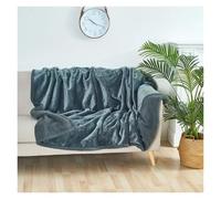 DHYUACN Throw Blanket Shaggy Blankets Winter Warm Cosy Home Romantic Couple Waterproof Blanket-thickened Large Size Blanket Microfibre-blanket(Grey,L (145x165cm))