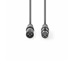 Di-Cast Digital DMX Cable 110Ohm XLR 3 Pin Male to XLR 3 Pin Female 10m - Grey