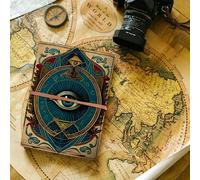 DI-KRAFT Handcrafted A5 120 GSM Premium White Paper Illuminati UV Print Diary Leather Journal with Unique UV Print Writing Diary Notebook Unruled Personal Diaries for Men,Women-5x7 (UV-007)