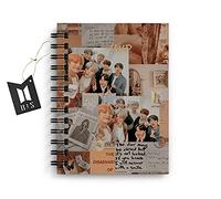 DI-KRAFT Unruled Paper BTS Theme Graphic Printed Journal Diary Spiral Notebooks Wire Bound Memo Notepads Diary Notebooks Planner - Design 3 (160 Pages, 6x8 Inches)