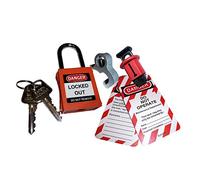 Di-Log Safe Isolation Personal Lockout Lock Off Kit, Isolator Lock, Tags, Case (DLLOC1)