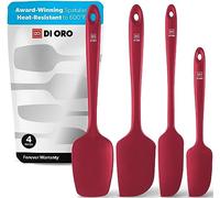 DI ORO® 4-Piece Silicone Spatula Set - 315°C Heat Resistant Non Stick Rubber Kitchen Spatulas for Cooking and Baking - Award-Winning Professional Grade Spatula Set - Best Silicone Utensil Set