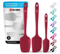 di Oro Living Silicone Spatula Set - 3-piece 600F Heat-Resistant Bakin