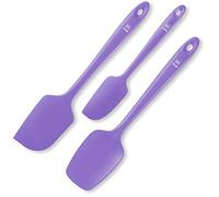 DI ORO Seamless Series 3 Piece Silicone Spatula Set - 600°F Heat Resistant Non Stick Rubber Kitchen Scraper Spatulas for Cooking, Baking, and Mixing - BPA Free and LFGB Certified Silicone (Lavender)