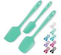 DI ORO Seamless Series 3 Piece Silicone Spatula Set - 600°F Heat Resistant Non Stick Rubber Kitchen Scraper Spatulas for Cooking, Baking, and Mixing - BPA Free and LFGB Certified Silicone (Mint)