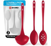 DI ORO Seamless Series 3-Piece Spoon/Ladle Set (RED)