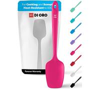 DI ORO Seamless Series Silicone Spoon Spatula - BPA Free Pro-Grade Non-Stick 600ºF Heat-Resistant Rubber Spoonula - Versatile Silicone Kitchen Scraper Utensil for Baking and Cooking (Magenta)