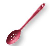 DI ORO® Seamless Series Slotted Silicone Spoon - 315°C Heat-Resistant Rubber Non-Stick Kitchen Utensil for Mixing, Serving, Cooking and More - LFGB Certified and BPA Free Food Grade Silicone