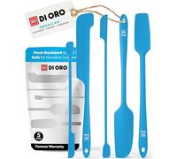 DI ORO Silicone Jar Spatula Set - 600F Heat Resistant, 5-Pc Blue