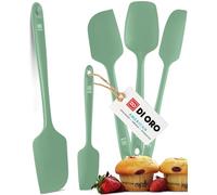 DI ORO Silicone Spatula Set - Rubber Kitchen Spatulas for Baking, Cooking, & Mixing - 600°F Heat-Resistant & BPA Free Silicone Scraper Spatulas for Nonstick Cookware - Dishwasher Safe (5pc, Sage)