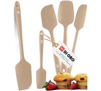 DI ORO Silicone Spatula Set - Rubber Kitchen Spatulas for Baking, Cooking, & Mixing - 600°F Heat-Resistant & BPA Free Silicone Scraper Spatulas for Nonstick Cookware - Dishwasher Safe (5pc, Clay)