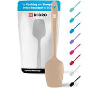 DI ORO Silicone Spoon Spatula - 600°F Heat-Resistant Large Silicone Spoonula Scraper - BPA Free Nonstick Cookware Safe Rubber Kitchen Utensil for Baking, Cooking, & Mixing - Dishwasher Safe (Clay)